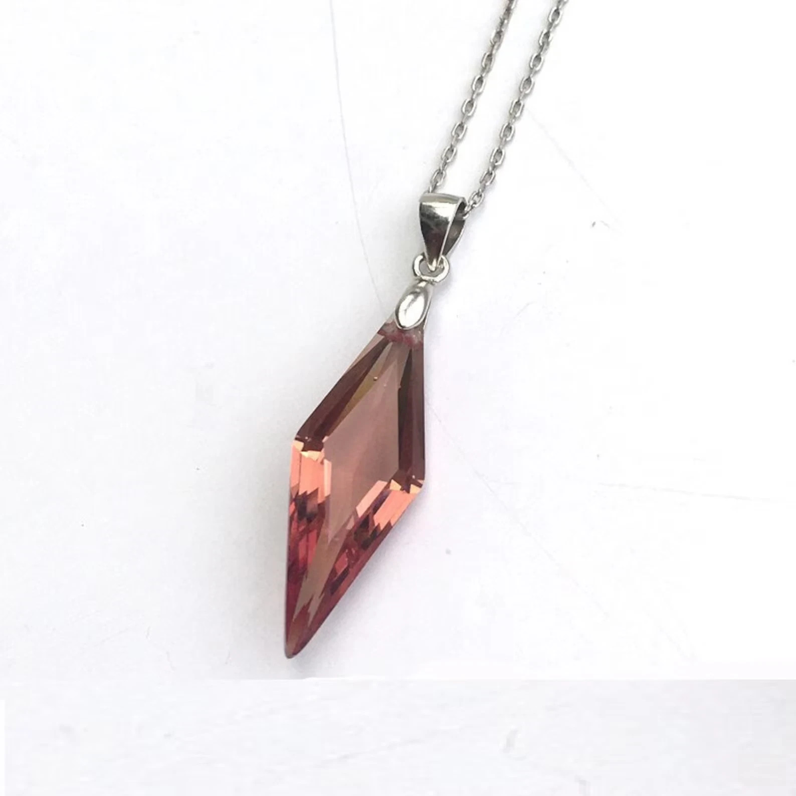 Fancy Cut Bio-Color Zultanite Pendant: Sterling Sliver Jewelry With Sliver Chain
