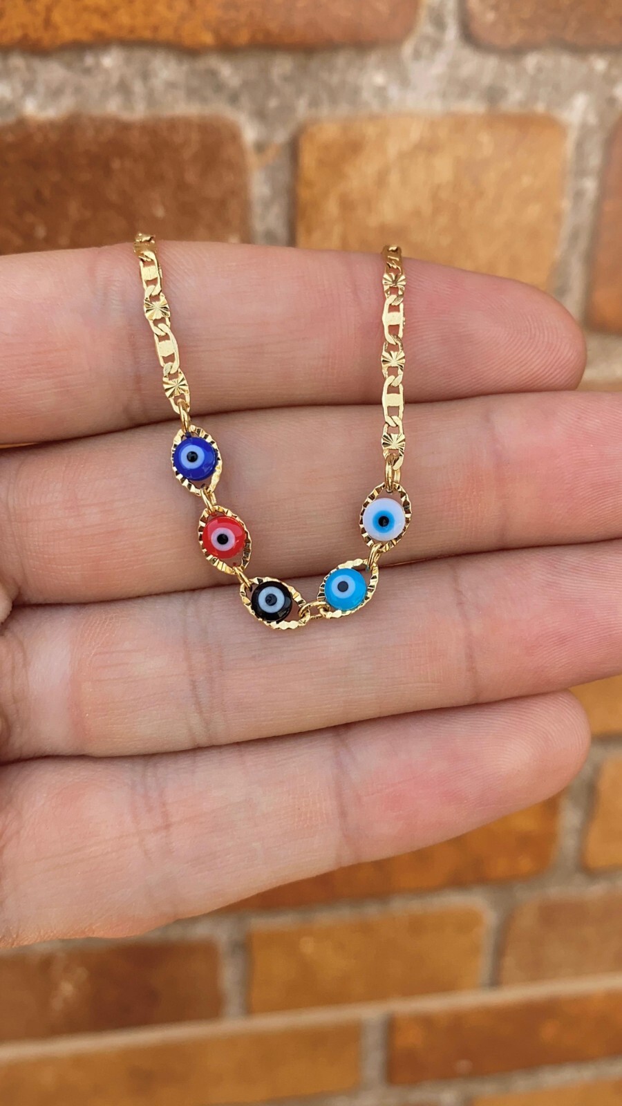 Evil Eye Bracelet Children 14K Gold Filled Link Valentino Baby Pulsera Niños