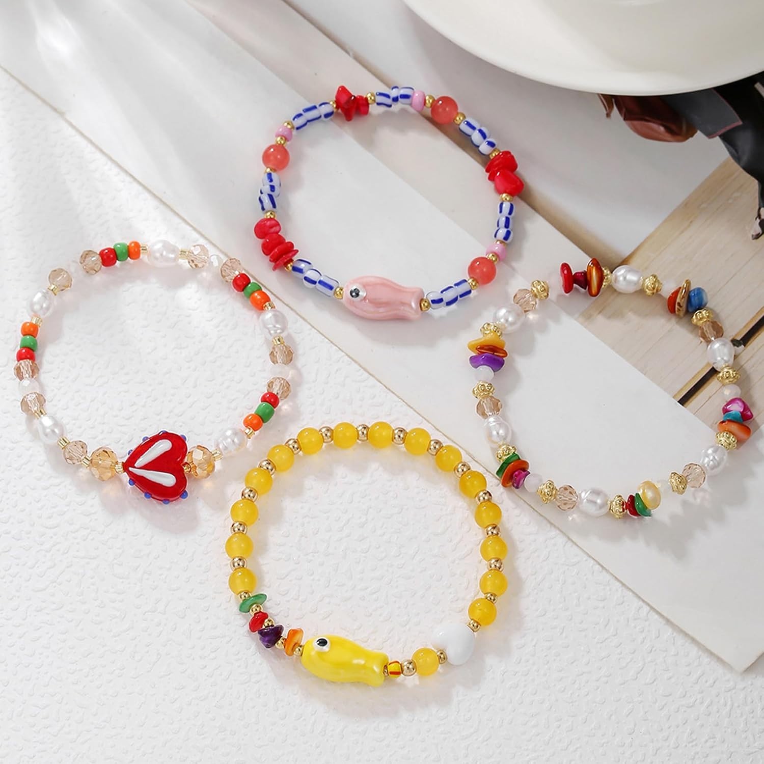 Ocean-themed Stretch Bracelet Set – Perfect Accessory for Tropical Getaways