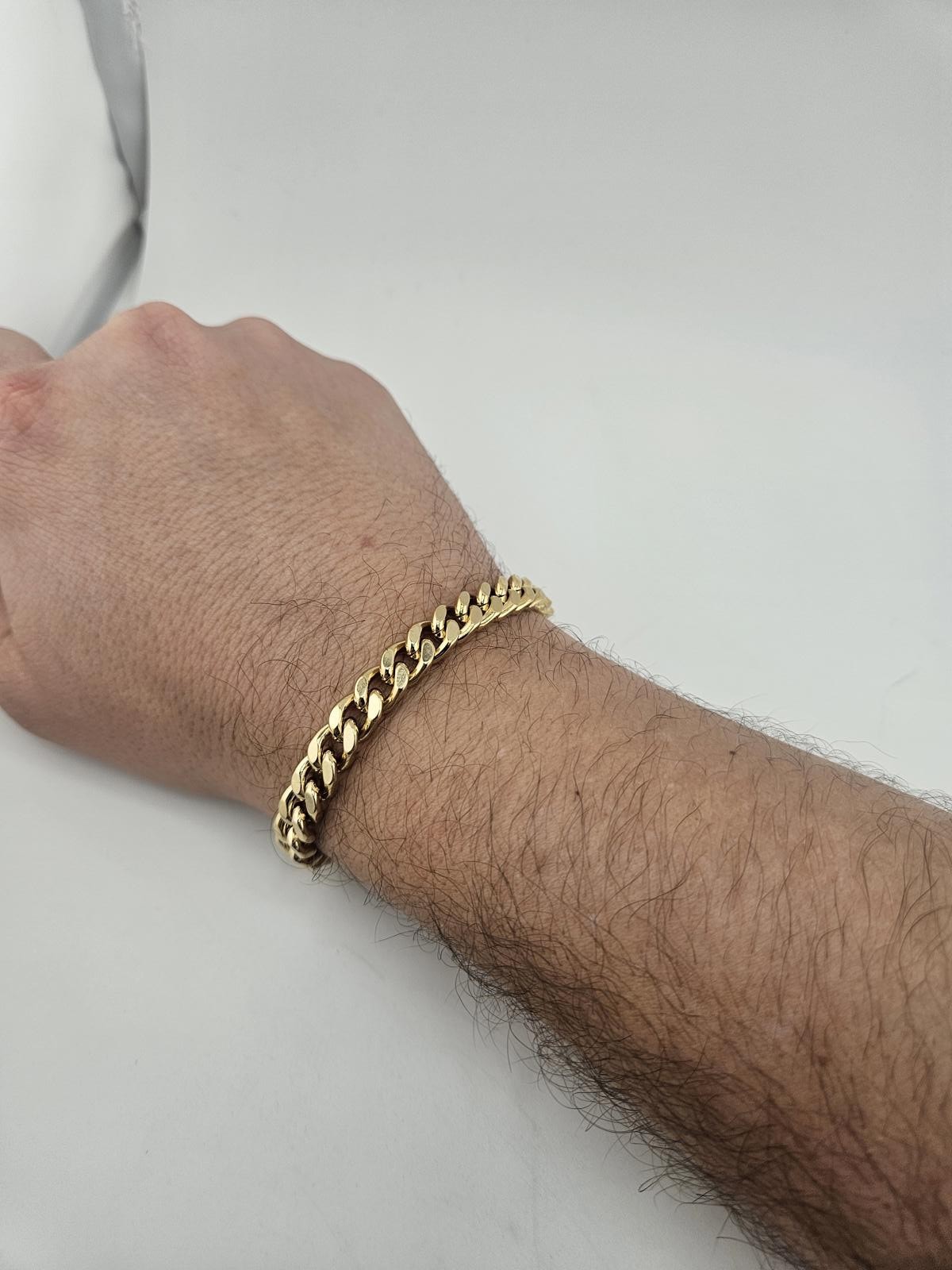 8.5in 14k Gold Plated 7.8mm Miami Cuban Bracelet