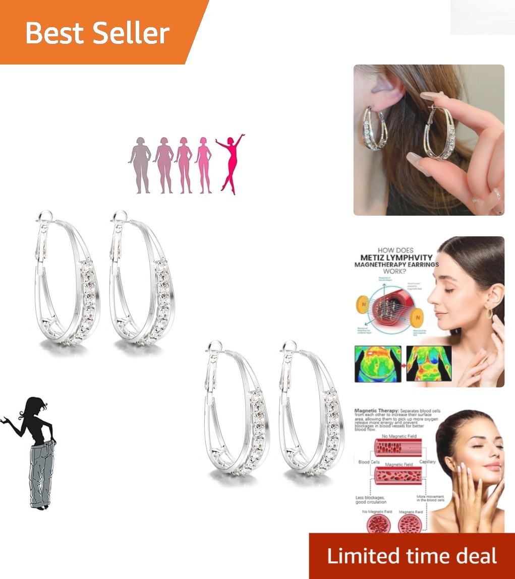 4 Pairs Lymphatic Drainage Slimming Hoop Earrings – Fashionable Health Gift