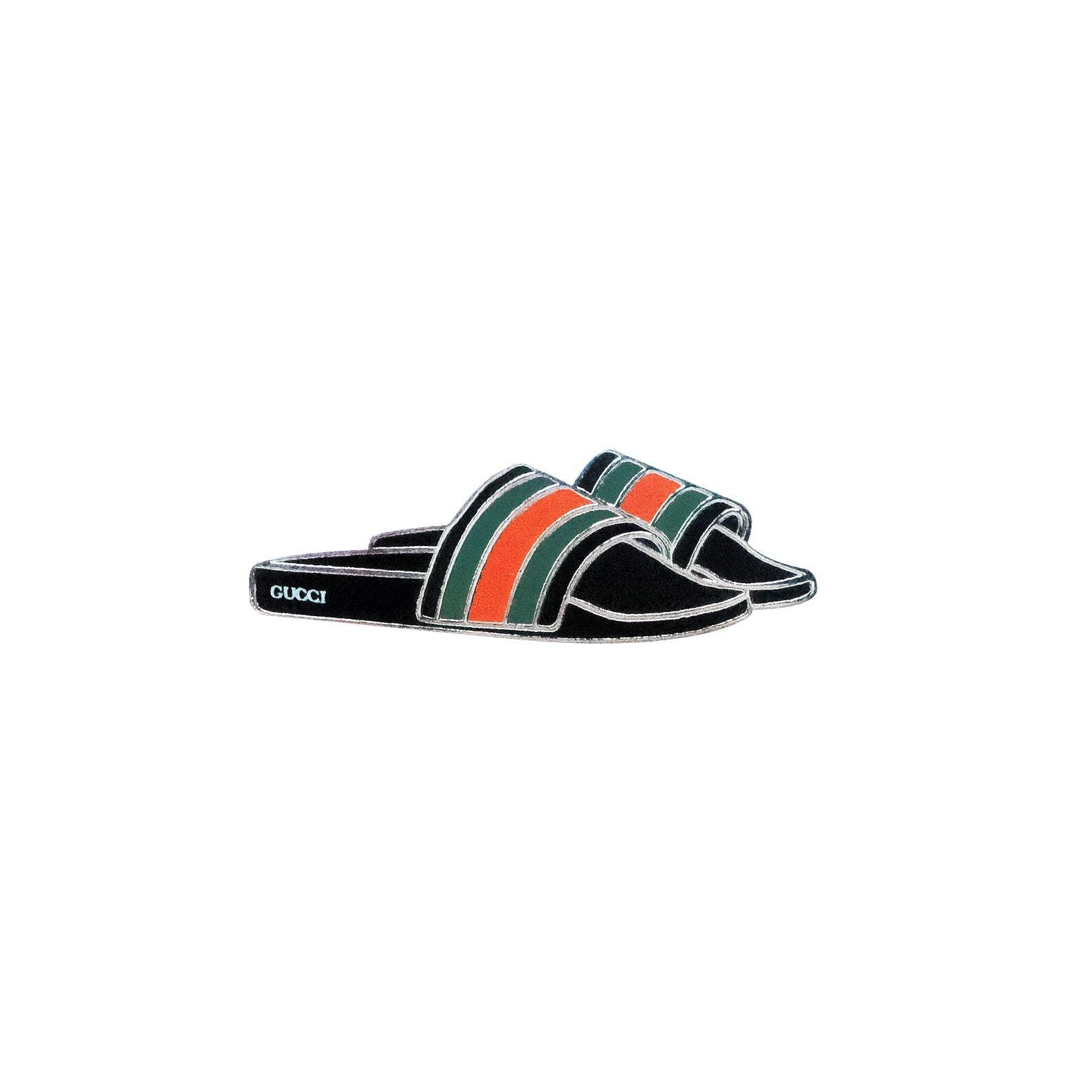 Gucci Flip Flops Lapel Pin • Sandals Pin • Slides Pin