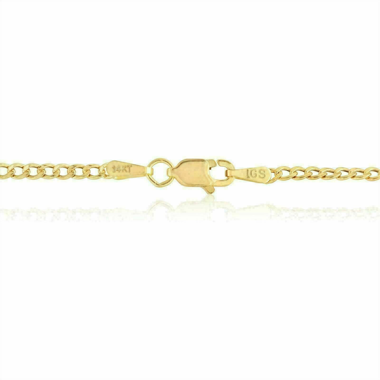 DEFECTIVE 14K Solid Yellow Gold Cuban 2mm Chain Necklace 16 18 20 22 24 G3D