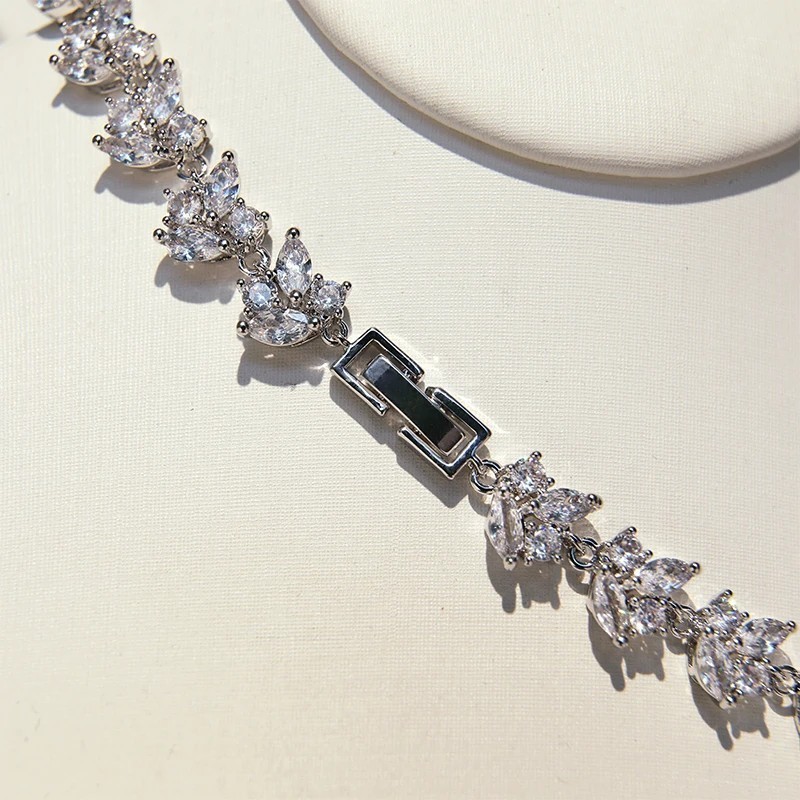 Premium Bridal wedding Jewelry Sets Necklace Engagement Dinner Party Prom