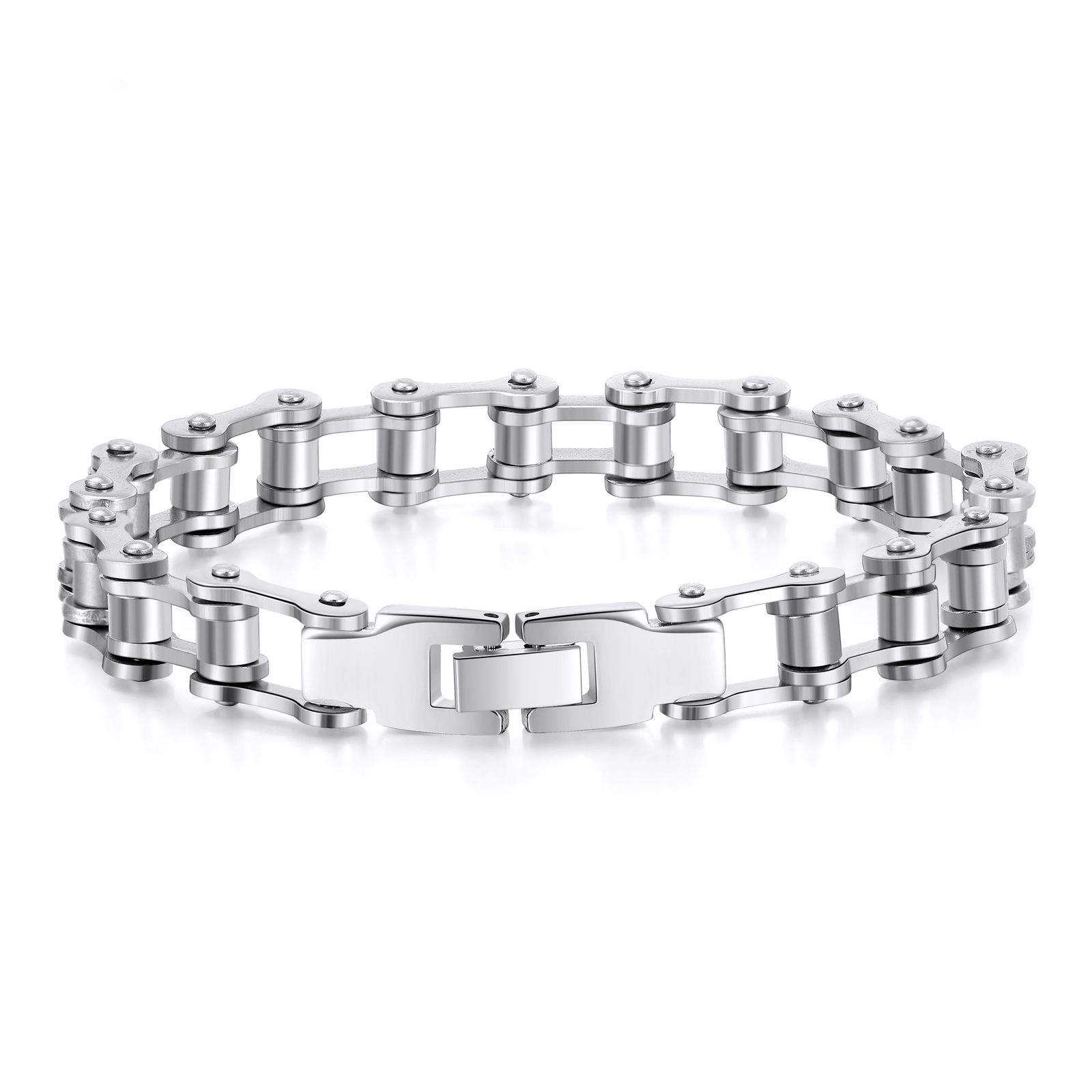 Biker Bracelet for Men Stainless Steel Bracelet Goth Motorcycle Bike Chain by…
