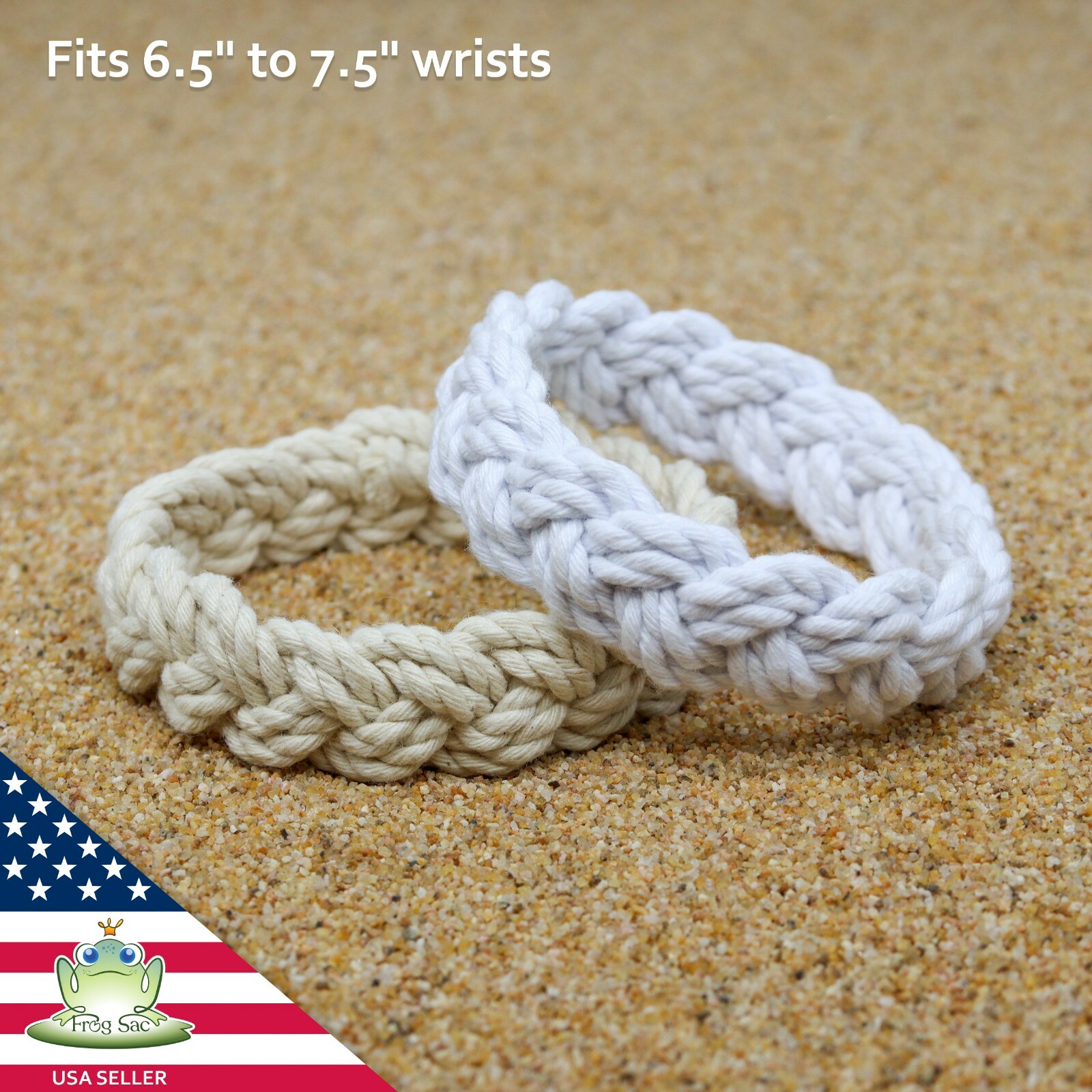 2 PCS Sailor Knot Bracelets, Nautical Knot Rope Bracelets