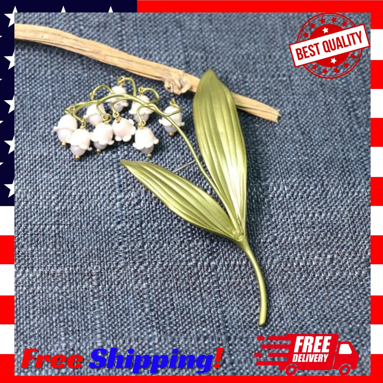Lily Of The Valley Flower Corsage Brooch Pin Woman Accessories Brooches Jewelry