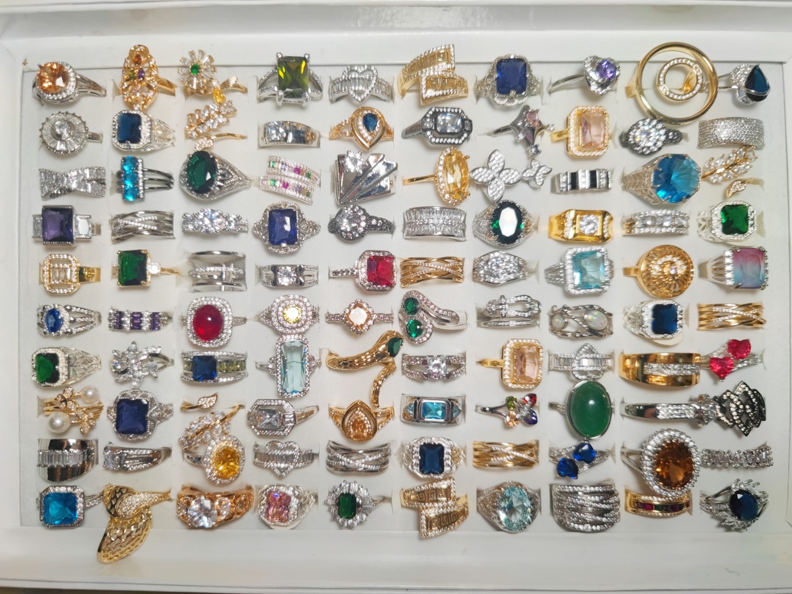 Wholesale 50Pcs Mixed Rings Bulk Finger Band Ring Lot Men Women Jewelry Fashion