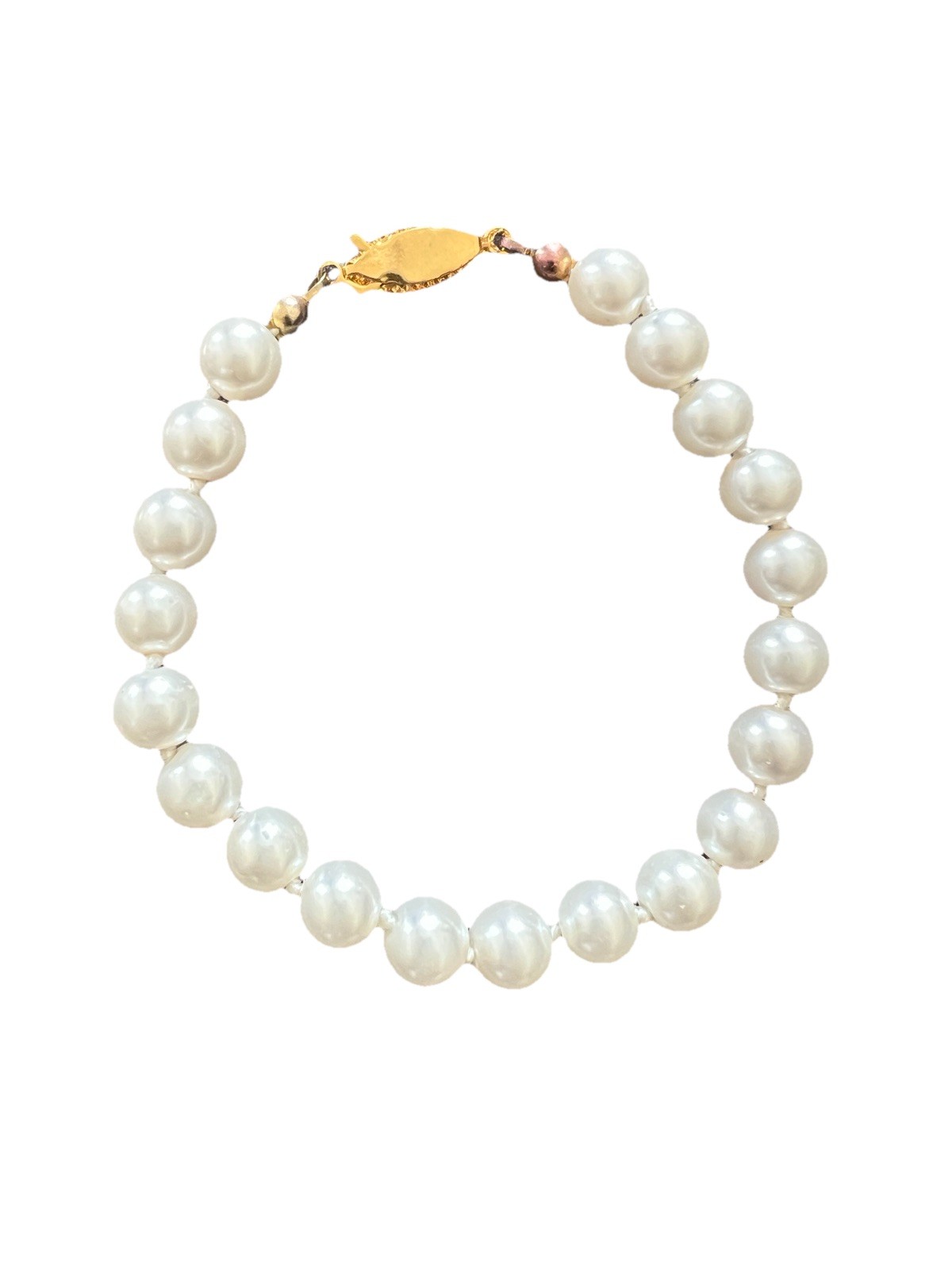 White Bead Bracelet Formal Casual Fashion Jewelry Accessory