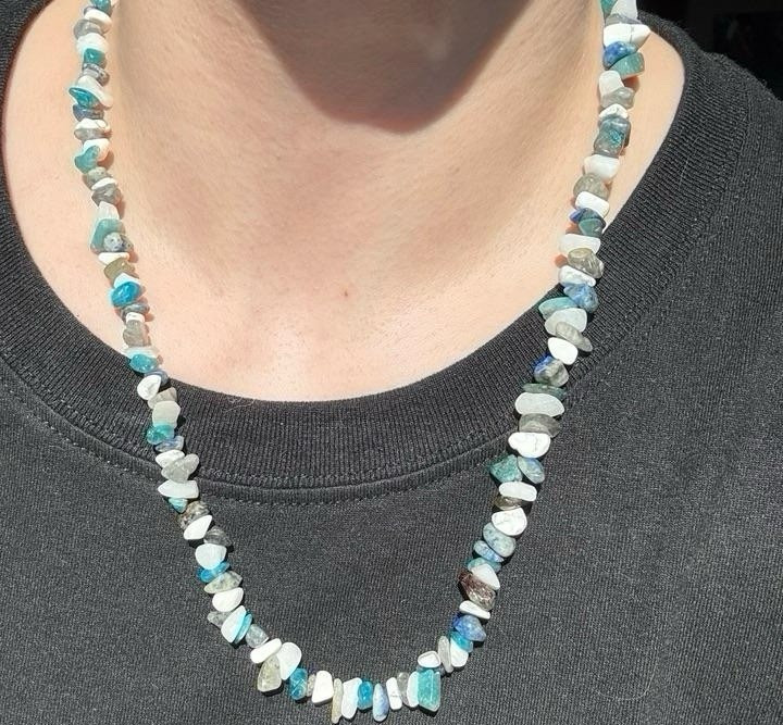 MEN’S CLEAR-SEEING KING GEMSTONE NECKLACE!