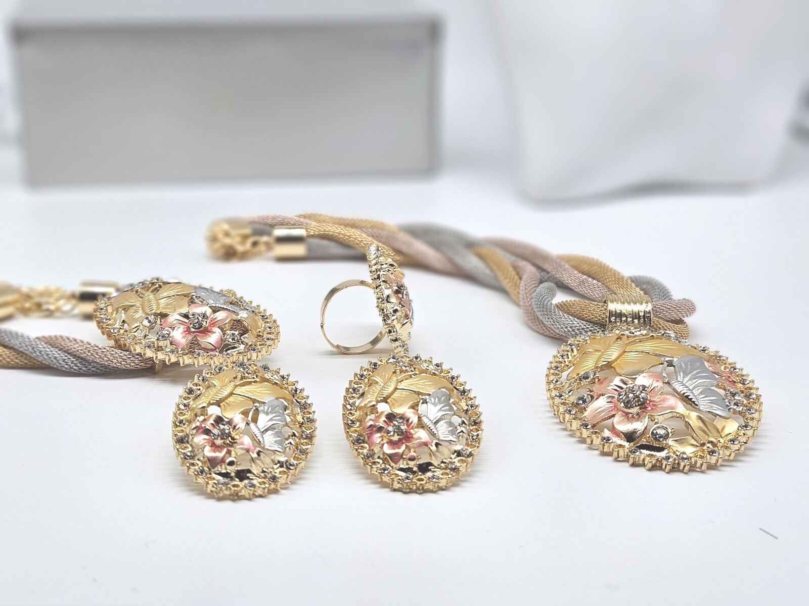 African Jewelry Dubai Gold Plated Jewelry Set Women Wedding Bridal 101