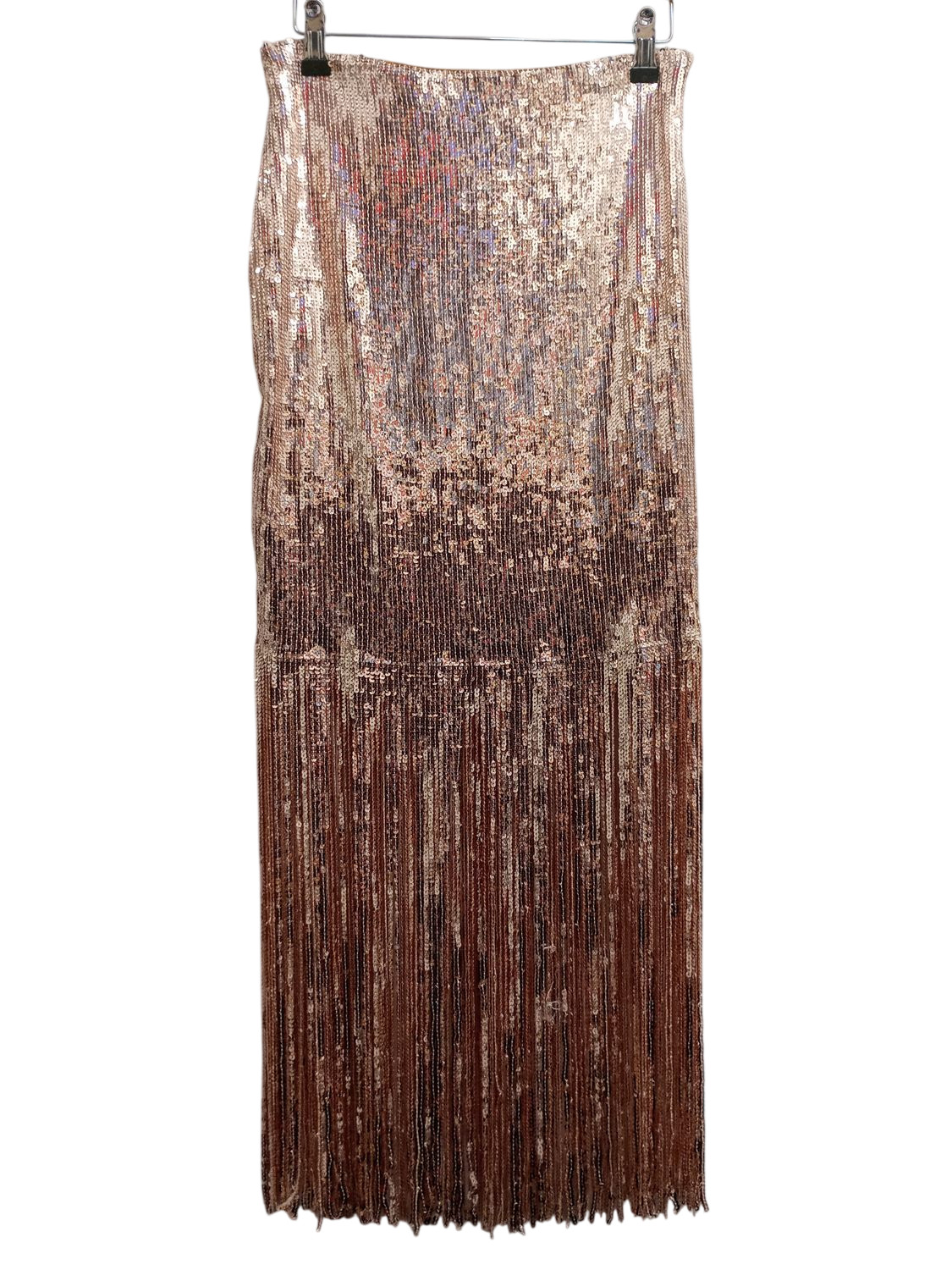 Love & Other Things Rose Gold Sequin Maxi Skirt – Size M – New With Tags