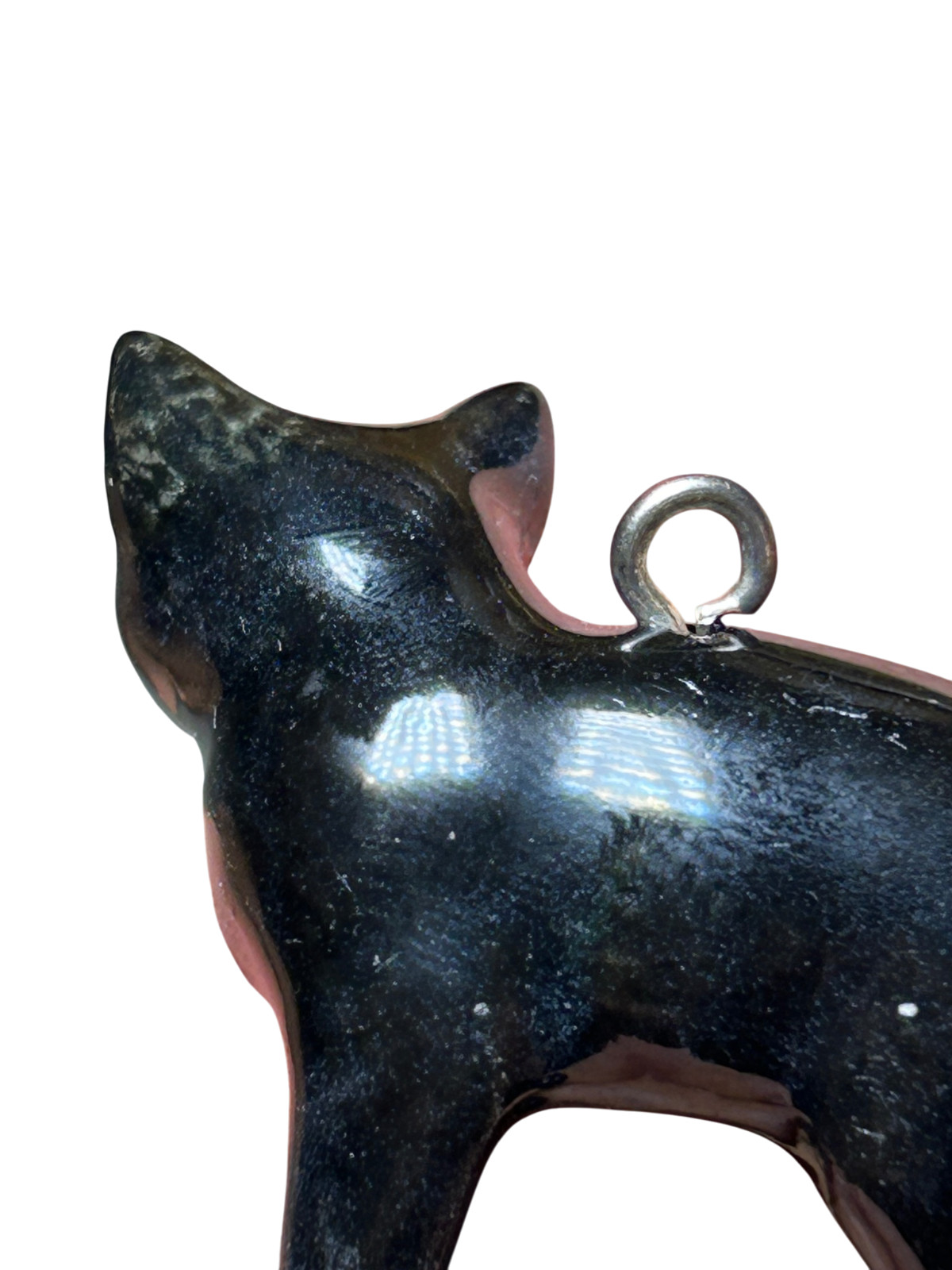 Little Critterz Jewelry – Black Cat Necklace – Pendant Porcelain Jewelry Vintage