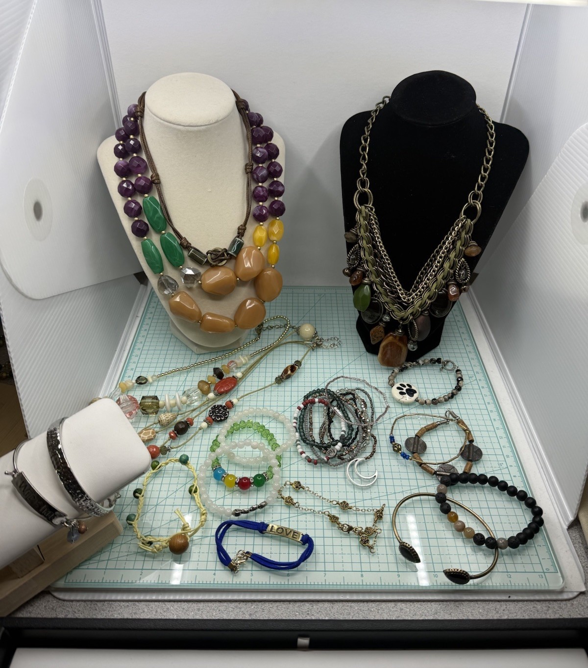MULTICOLORED Lot Jewelry Boho Beach Beauty Vacation Necklaces Bracelets More!