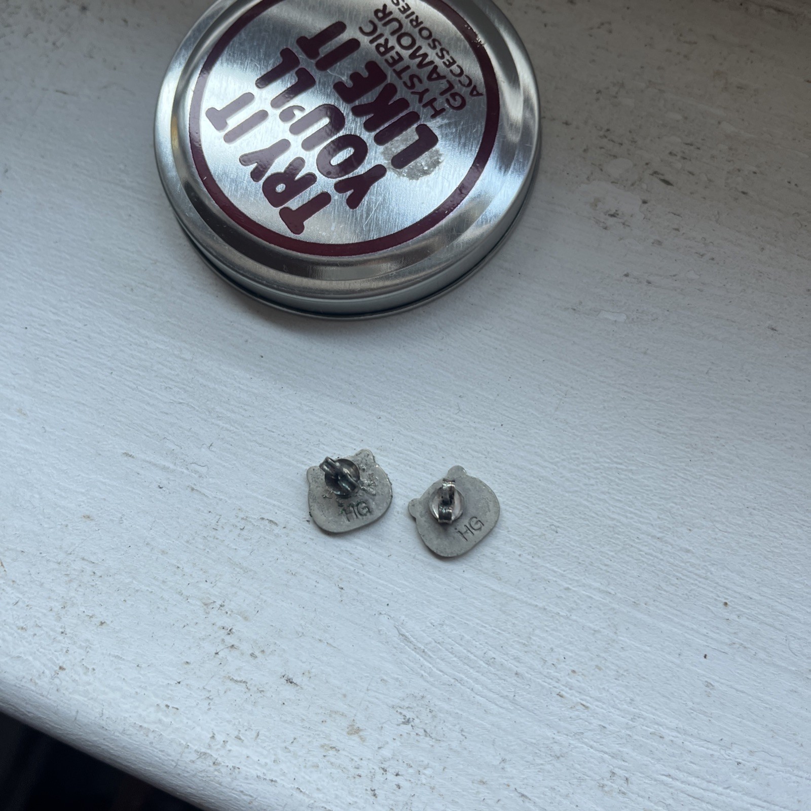 Vintage HYSTERIC GLAMOUR JAPAN silver colour chipmunk cute earrings