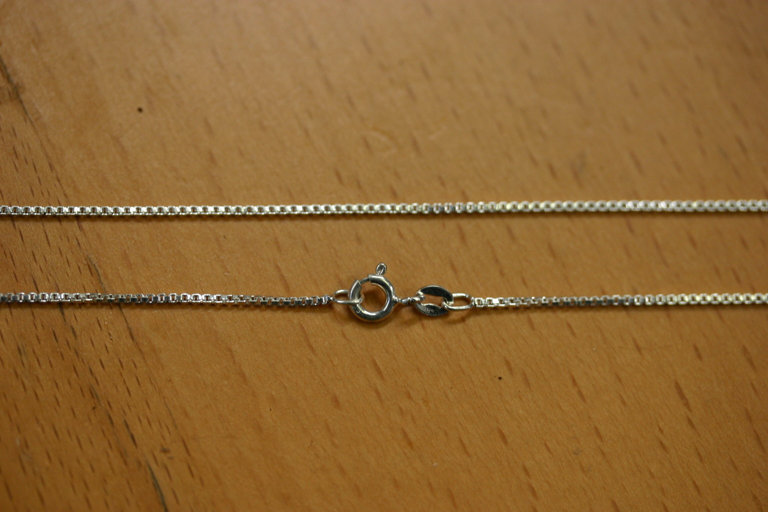 1.3mm Solid .925 Sterling Silver Box Chain Made in Italy 16″ 18″ 20″ 22″ 24″ 30″