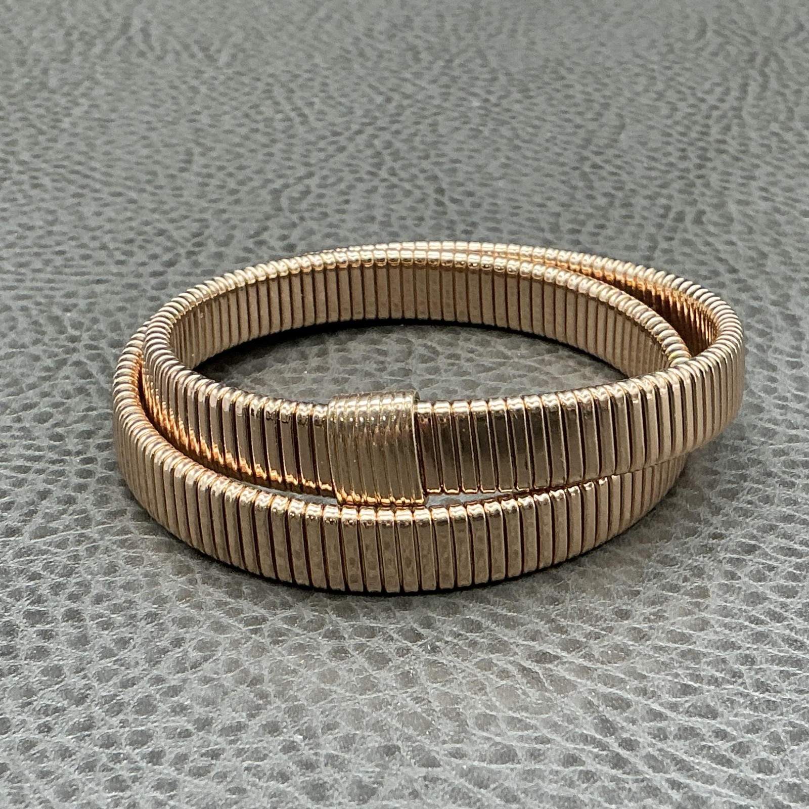 J. Crew Bracelet Gold Tone Coil Wrap Bangle Womens 7″ Fashion Costume Jewelry