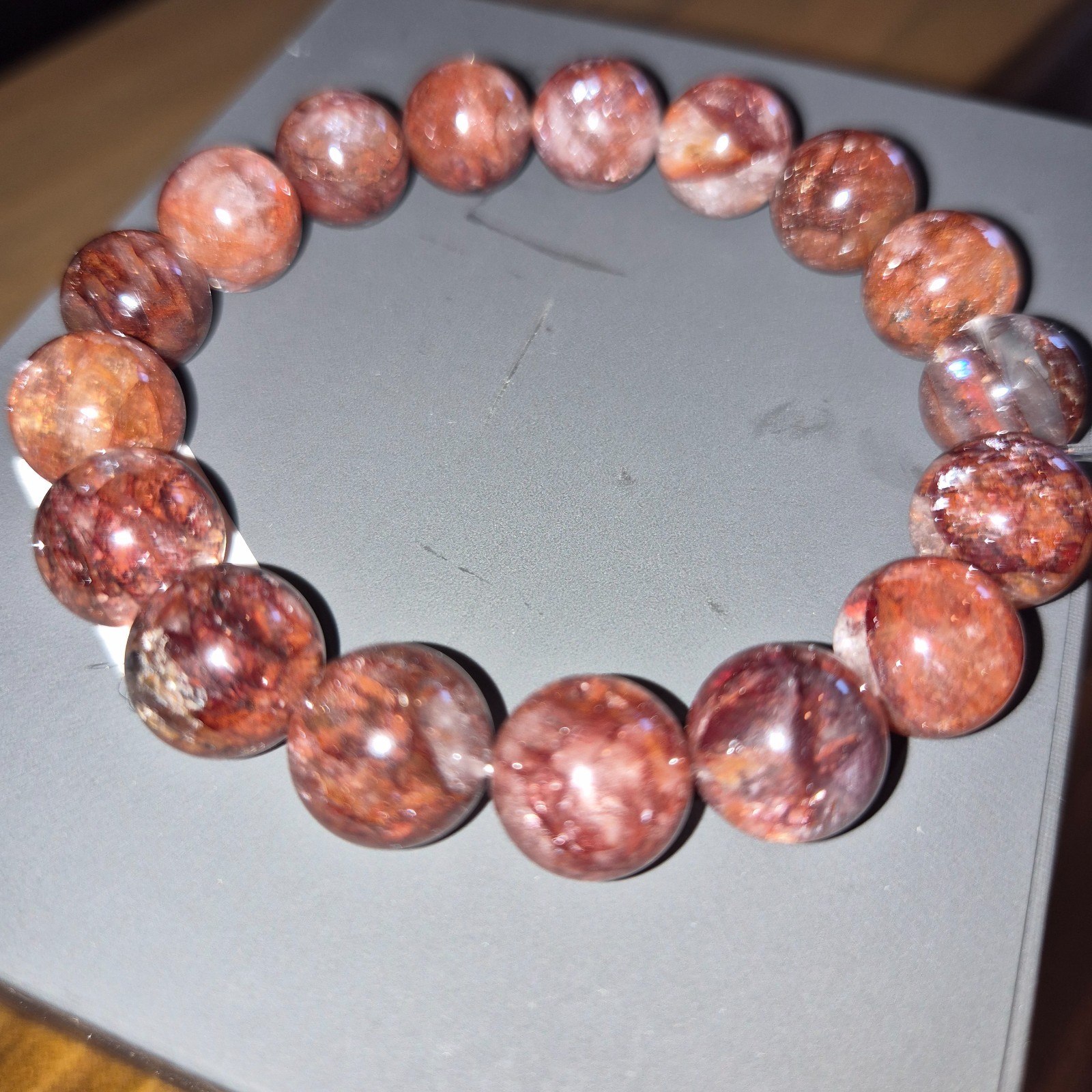 13 mm FIRE QUARTZ gemstones bracelets for daily use or special occasion o