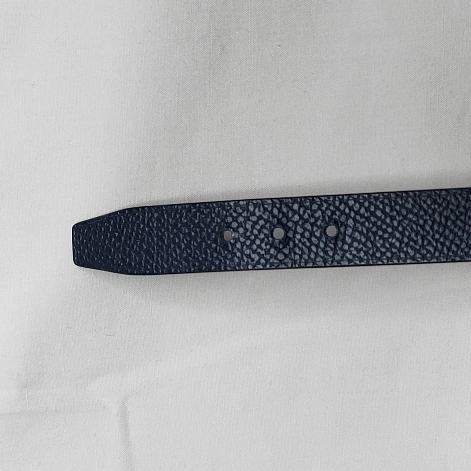 Hermes Paddock Palladium Plated Leather Wrap Bracelet Navy Blue