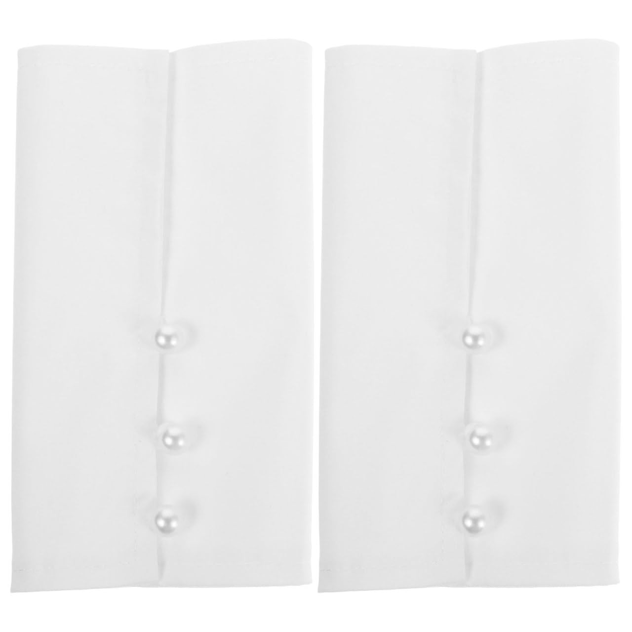 1 PCS White Fake Blouse Wrist Sleeves Detachable False Cuff Shirt Accessory