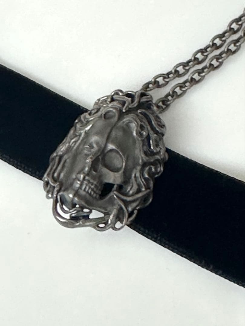HYSTERIC GLAMOUR LE TABOU Skull & Medusa Necklace choker 2 way Extremely Rare