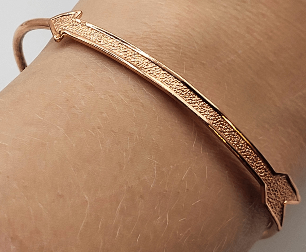 Copper Arrow Bangle Bracelet 2.5in dia