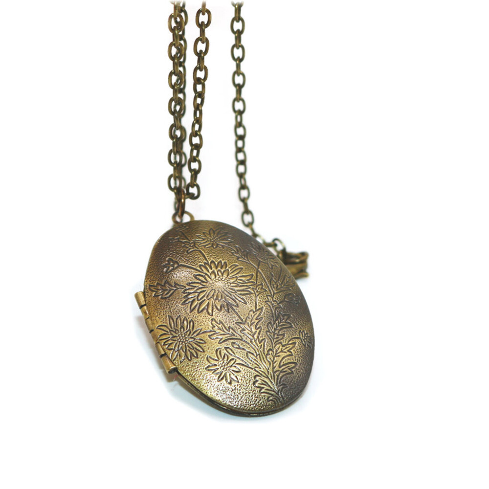 Vintage Locket Necklace Locket Pendant Necklace Picture Frame