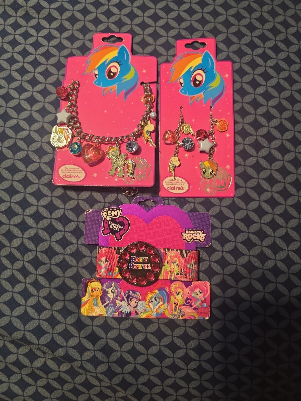 My Little Pony, Charm Necklace,charm Earrings & Bracelet Lot From Claire’s