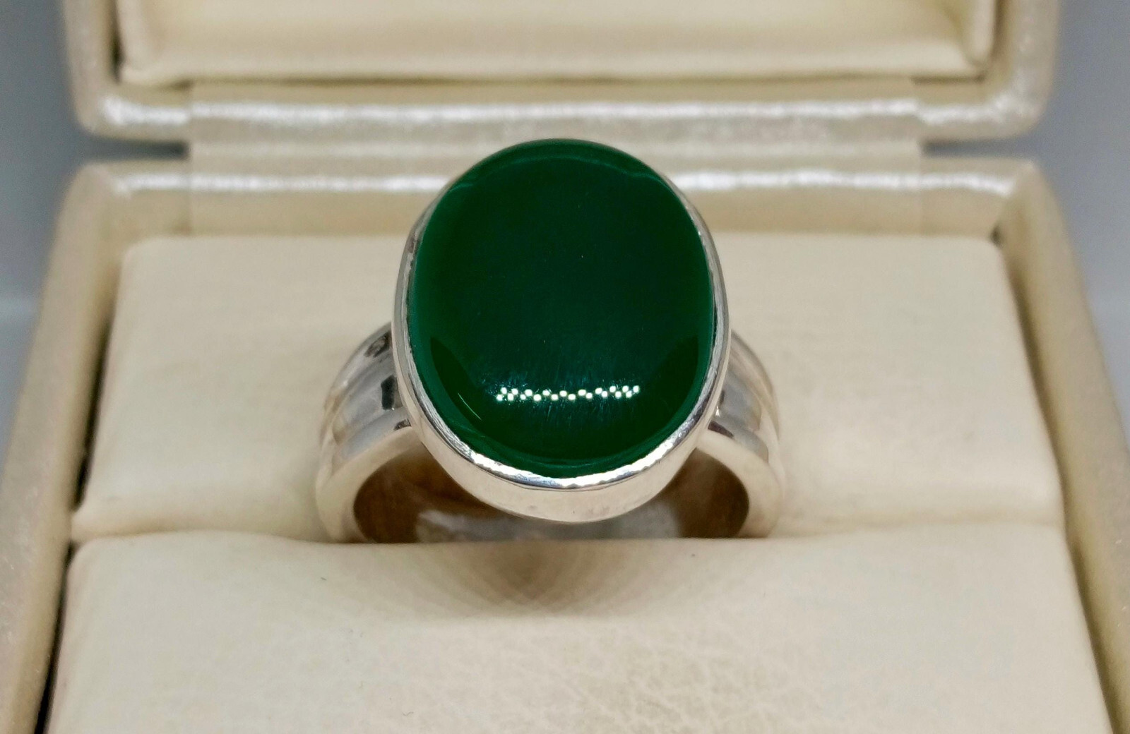 Green Agate Gemstone Sterling Silver 925 Handmade Unisex Ring Everyday Were Ring