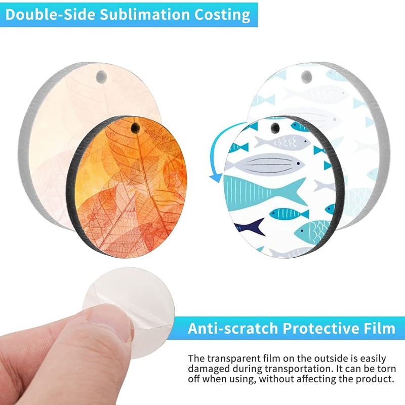 60Pcs Blank Dye Sublimation Earrings with Earrings Cardboard Double Sided Blank