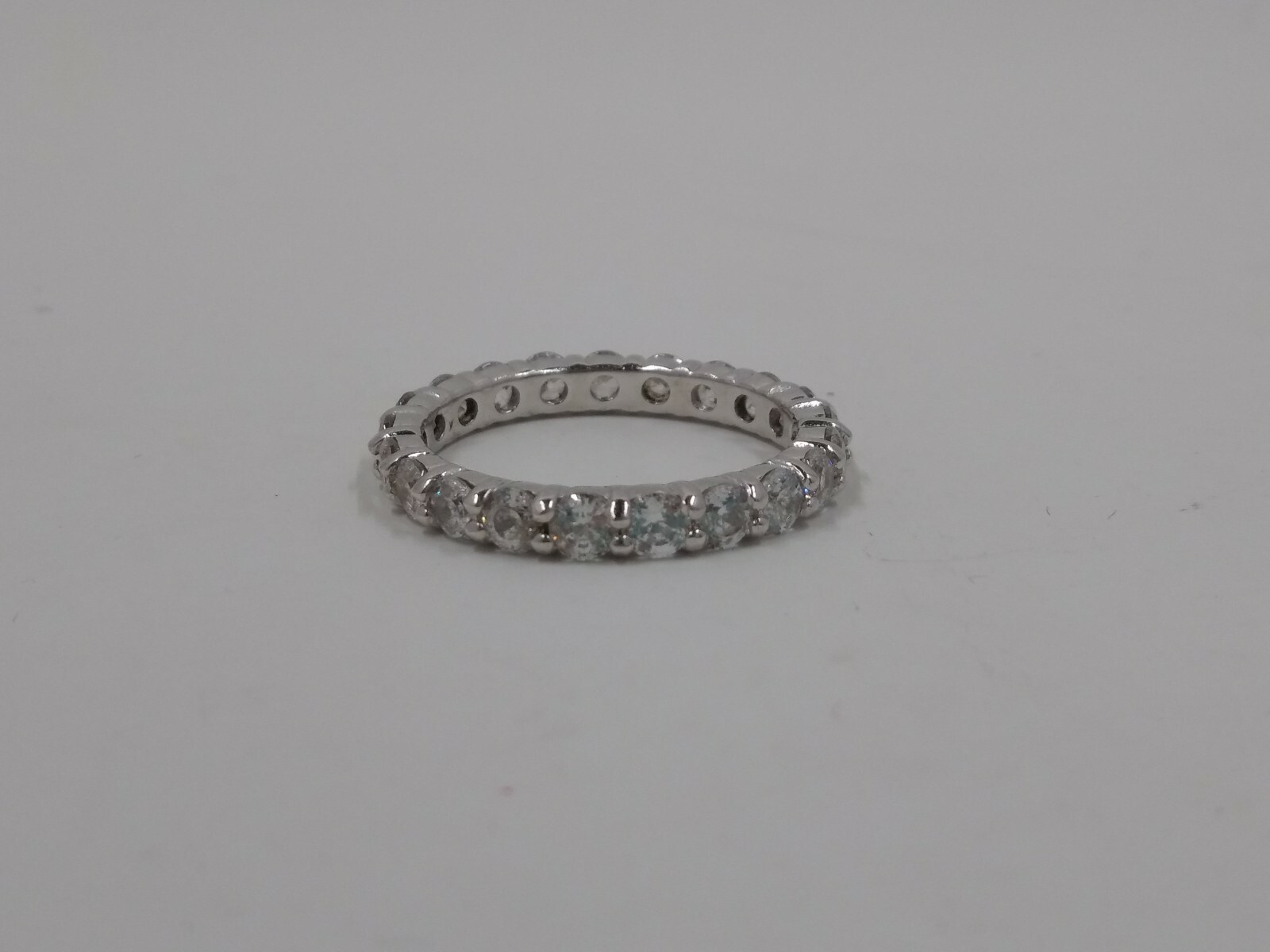 Diamonique 100-Facet Cubic Zirconia Eternity Band Sterling Silver
