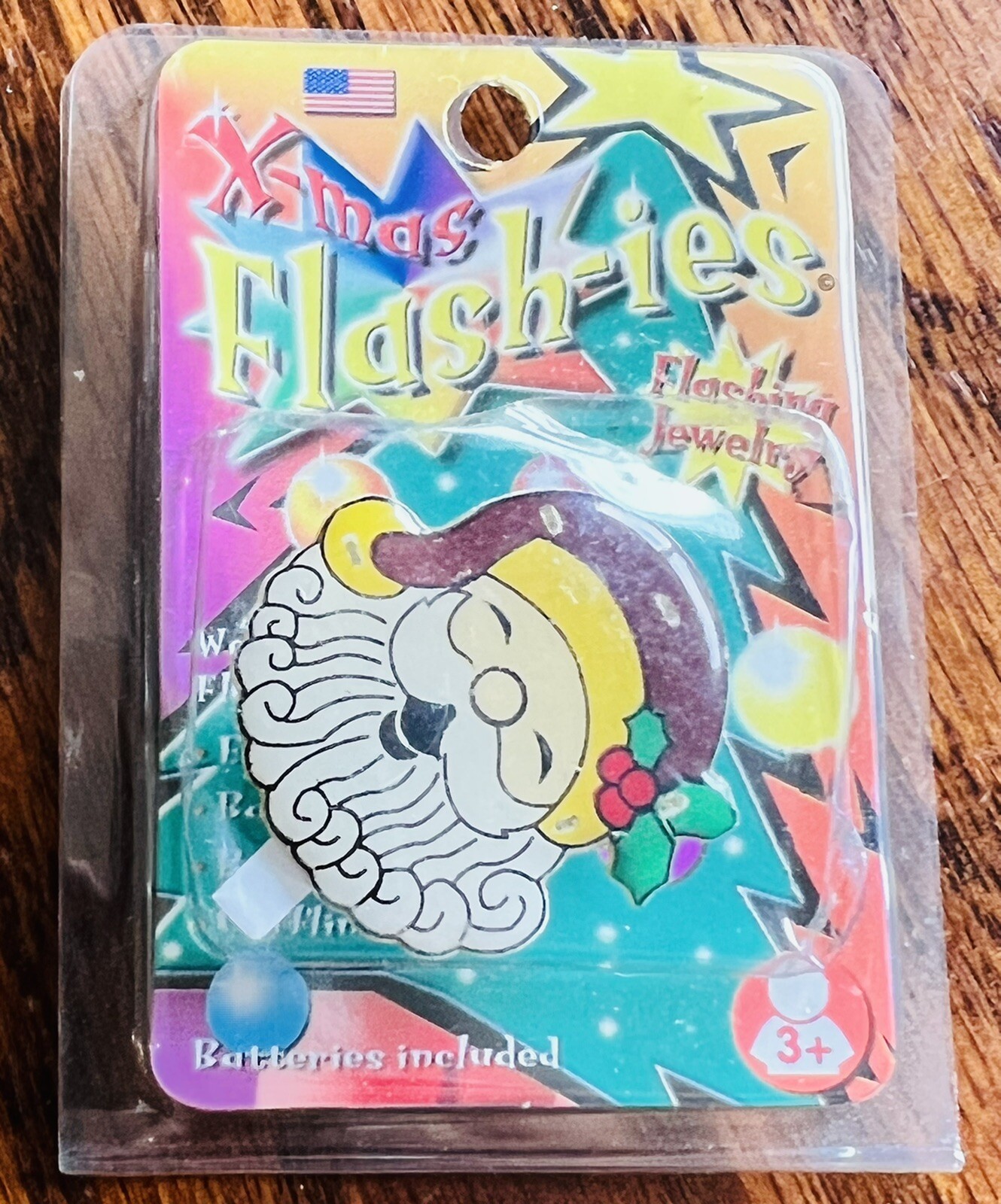 Flashies Santa Flashing Jewelry New But not Sure If Lights Up Battery Need