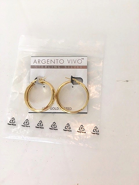 ARGENTO VIVO Gold Tone 1 1/4 Inch Chunky Hoop Earrings