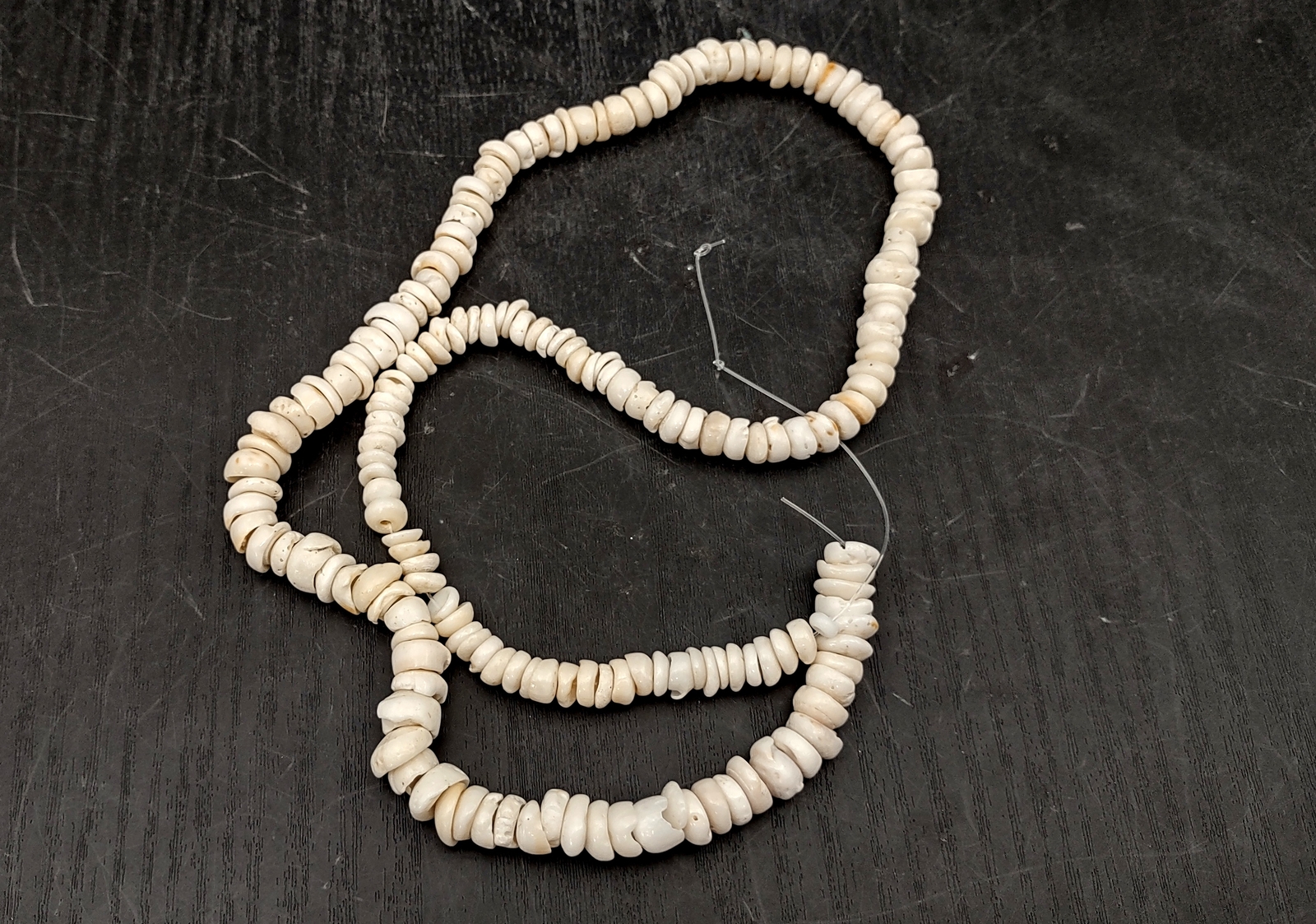 White Puka Seashell Strand Beads (1 strand approx. 16 inches x 4-5+ mm)