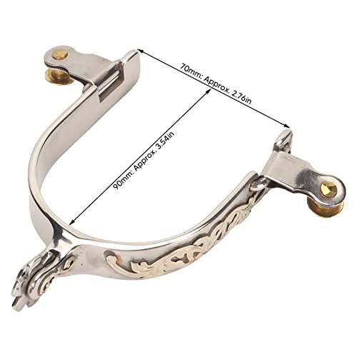 2Pcs Western Cowboy Spurs, Stainless Steel Western Spurs, Men Women Horse