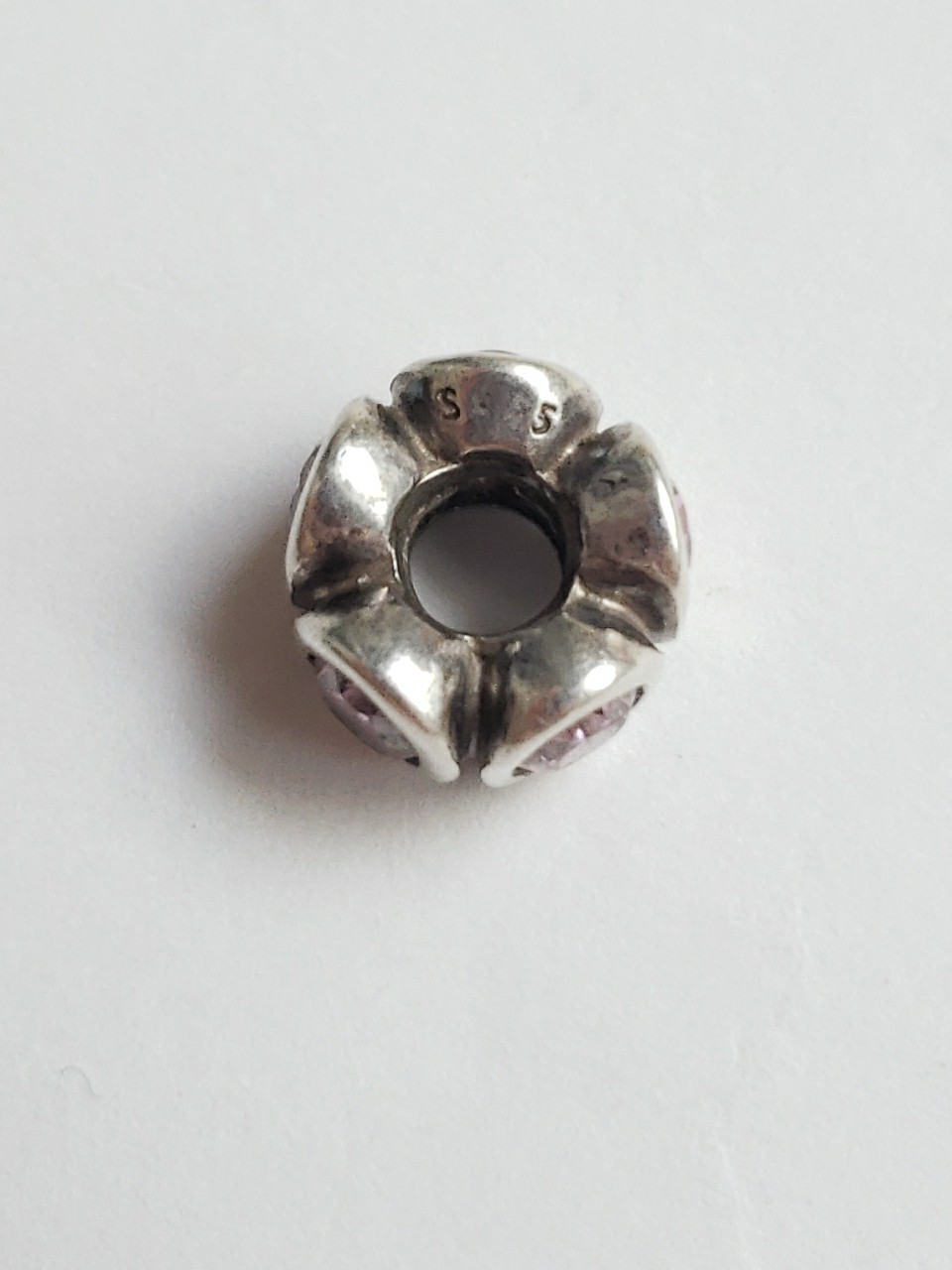 Pandora S925 ALE Pink CZ Oval Lights Charm Read Description