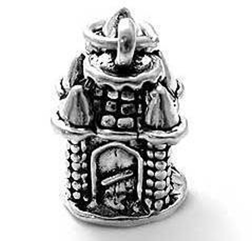 925 Sterling Silver 3D Medieval Castle Charm