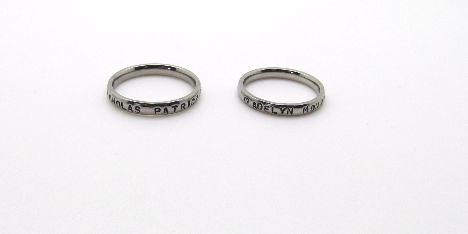 3mm Personalized Hand Stamped Ring,Name ring-Custom Ring-Promise Ring,size 3-13