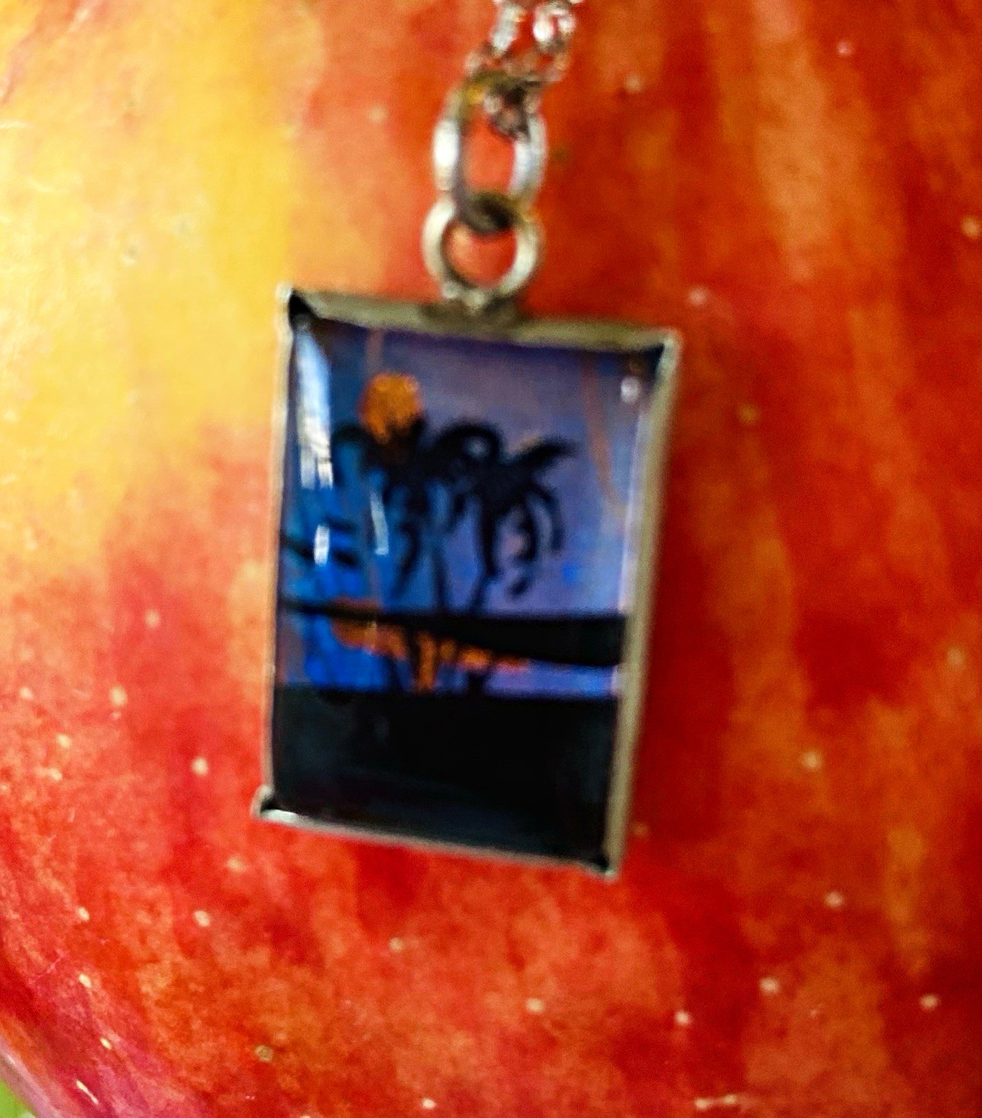 Blue Morpho Necklace, Child Size Beach Charm Pendant Lobster