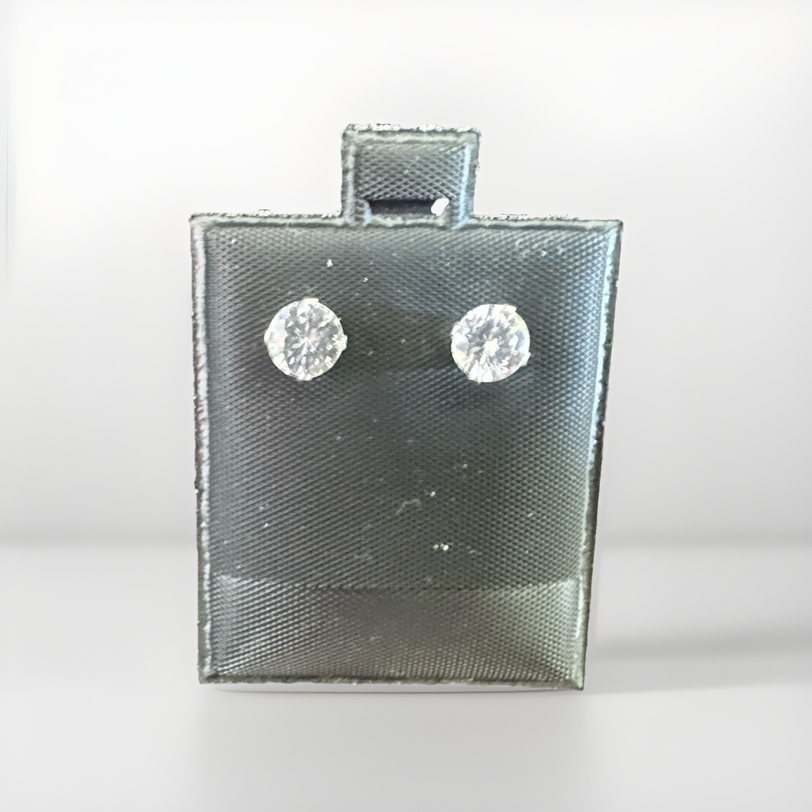 Everyday Luxury Silver 6mm Cubic Zirconia Earrings Unisex Teen Adult Kids Gift