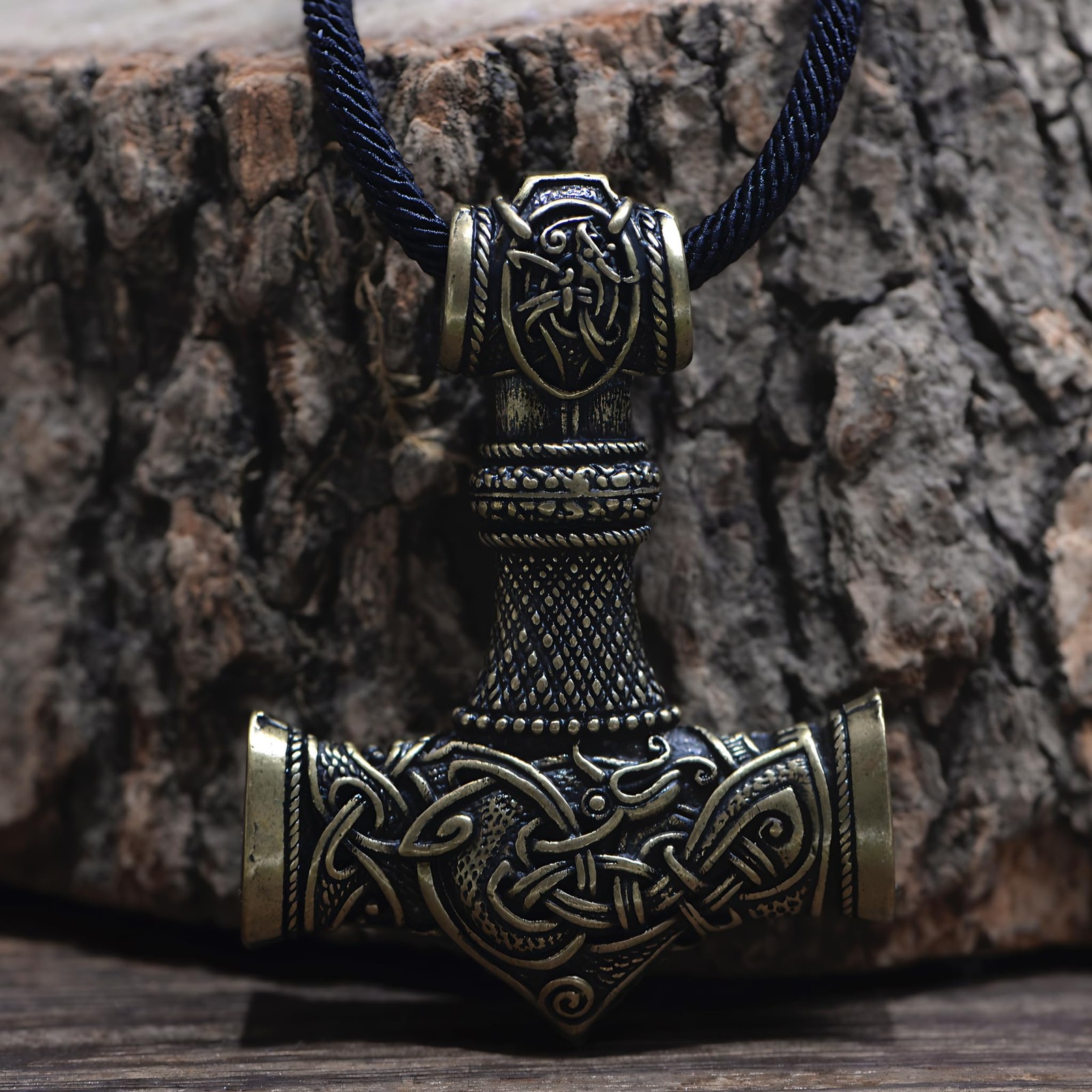 Thor Hammer Necklace – Viking Necklace For Men, Norse Mythology Amulet Jewelr…