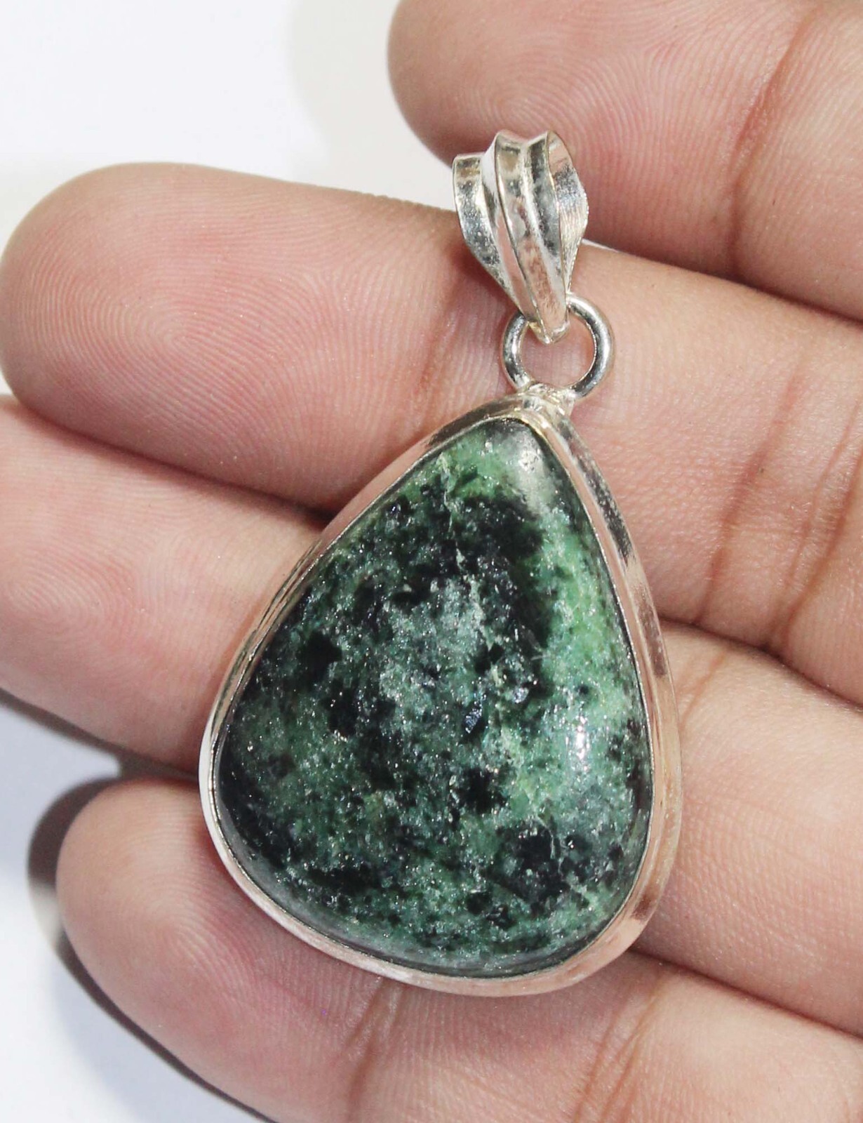 Ruby Zoisite Pear Shape Handmade Gemstone Pendant Jewelry Pendent Size 1.5 Inch