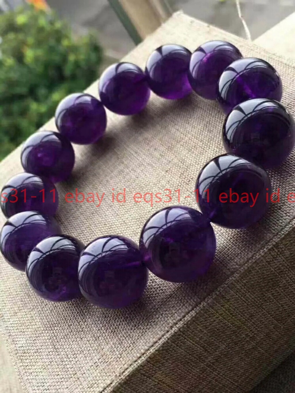 14mm Natural South Africa Purple Jade Gemstone Jade Beads Bracelet 7.5”