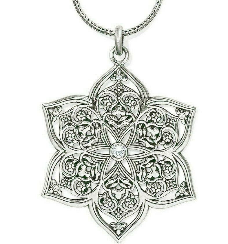 NWT Brighton CASABLANCA JEWEL Convertible Reverse Long Silver Necklace MSRP $88