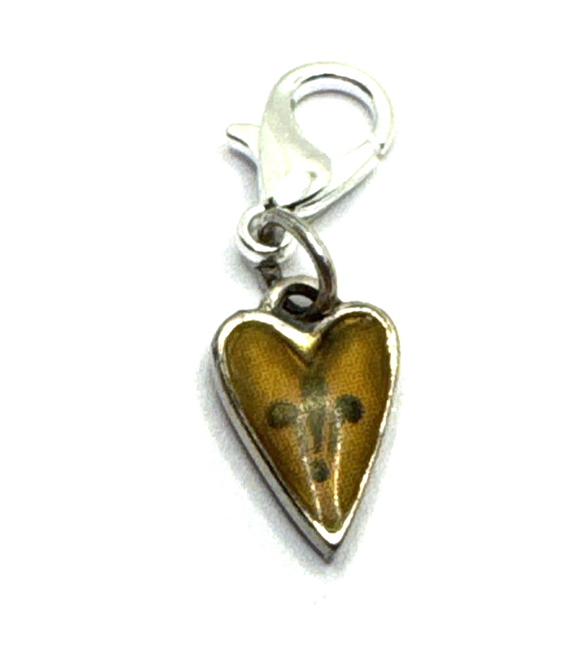 Brighton Piccadilly Heart Skinny Heart Love Custom Silver Snap Charm