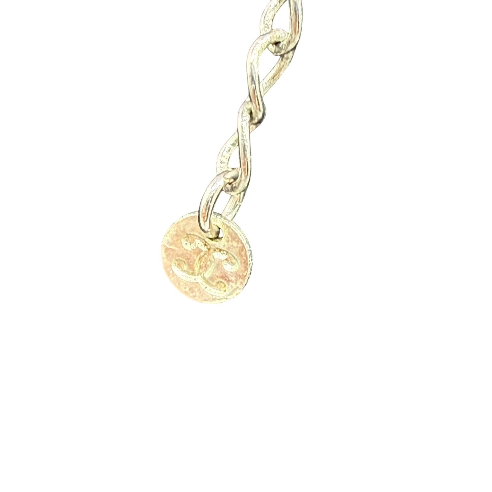 Hammered Oval Chain Necklace Silver Tone Classic Casual Formal Everyday