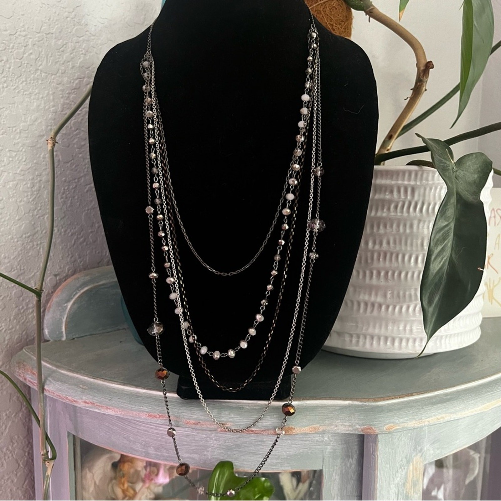 Express Multi Chain Layered Beaded Necklace
