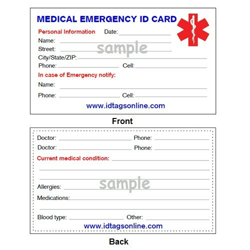 Custom engraved Double side Medical Alert ID Dog Tag. Free 12 lines of engraving