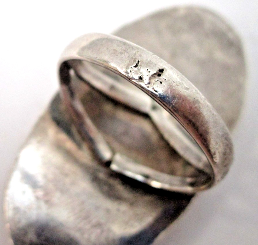 1970 Vintage Sterling Silver Hopi Zuni Inlaid Abalone Sunset Cactus Ring