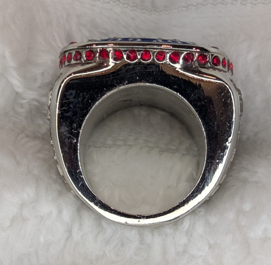 Top Gun Sports USA Championship Ring Baseball Softball Tournament Bling Silver